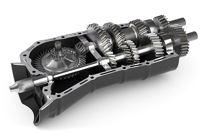 齿轮箱外壳 - 用于安装变速箱的铝制或塑料外壳